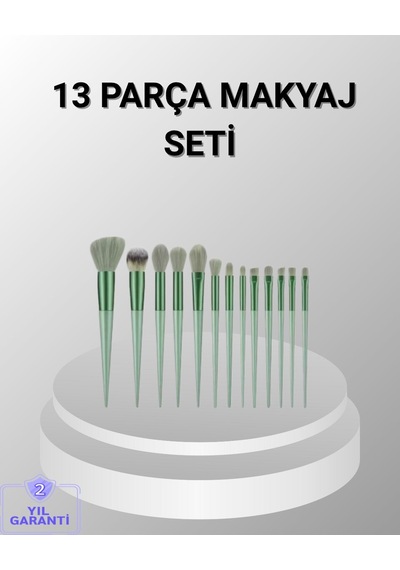 13 Parça Makyaj Fırça Seti Ergonomik Dökülme Yapmayan Taşınabilir