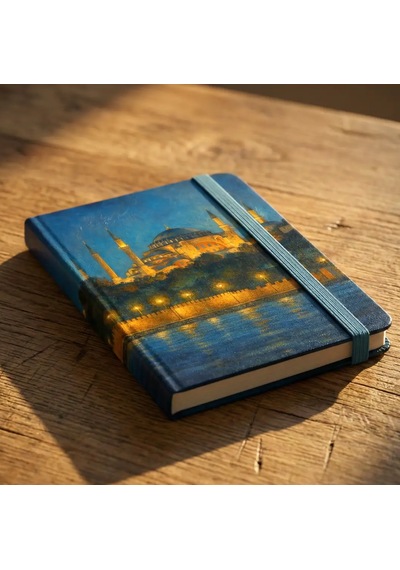 Ayasofya Ciltli Defter Siyah - Lacivert