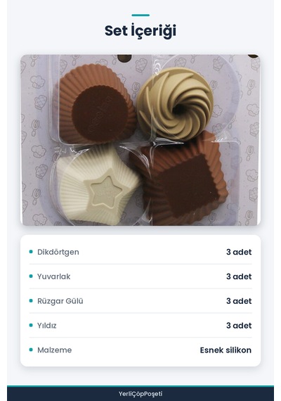 Muffin Kek Kalıbı Seti - 12'li - Karışık Şekilli Silikon Çok Renkli