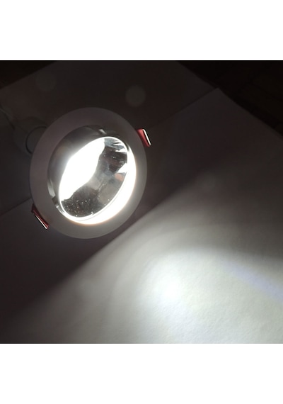 Siyah Krom Çiftli Sıva Altı Spot Cob Led Armatür GU10 5W Beyaz Iş