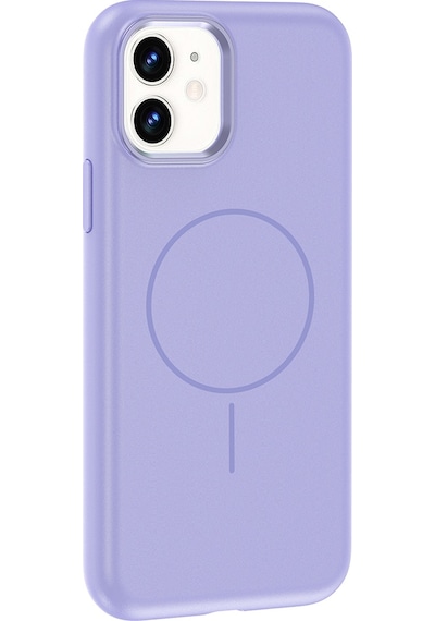Nourthkiingdom Apple Uyumlu iPhone 11 Kılıf M-safe Şarj Özellikli Metal Kamera Çerçeveli Nrtk Edi Silikon Kapak - Mor Mor