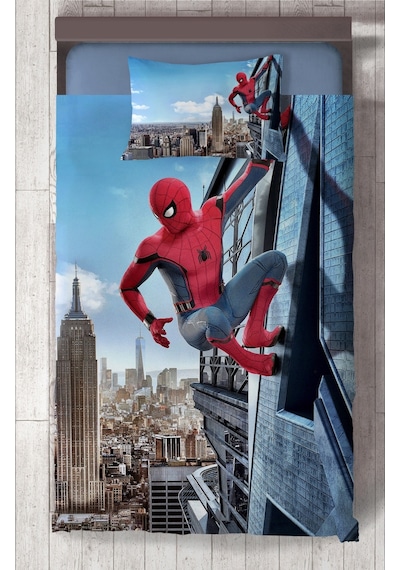 Mekta Home Bebek Ve Çocuk Odası Spider-man Desenli Yatak Örtüsü Renkli
