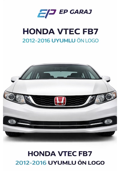 Honda Civic Fb7 2012-2016 Model Uyumlu  Ön Panjur Logo
