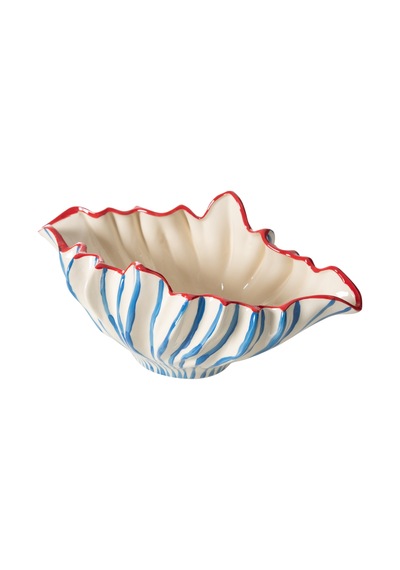 Mudo Home Blue Lıne Dekoratif Kase 42x24x18cm