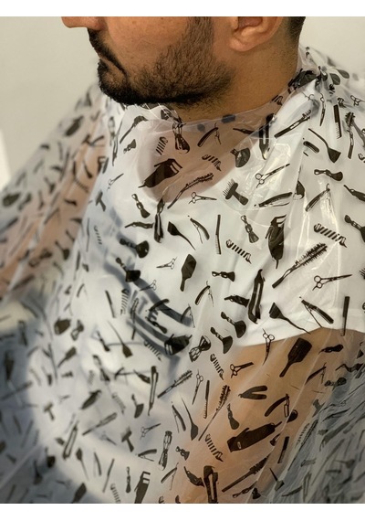 Large Fashion Tek Kullanımlık Berber Kuaför Önlüğü 100'lü