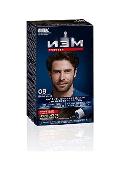 Erkekler İçin Hızlı Etkili Saç Boyası - Kahve Siyah, 80 Ml