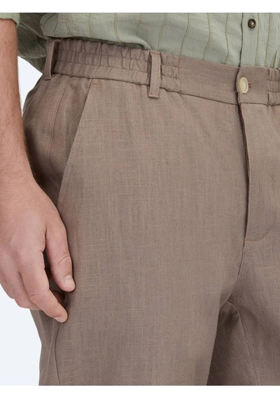 Kip Koyu Vizon Dokuma Casual Pamuk Karışımlı Pantolon Vizon