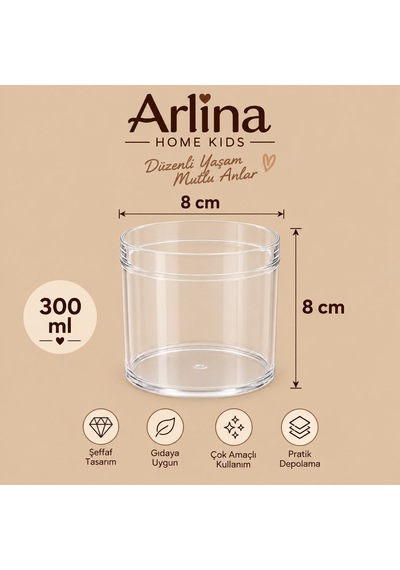 10 Lu Plastik Şeffaf Sunum Kabı 300 Cc