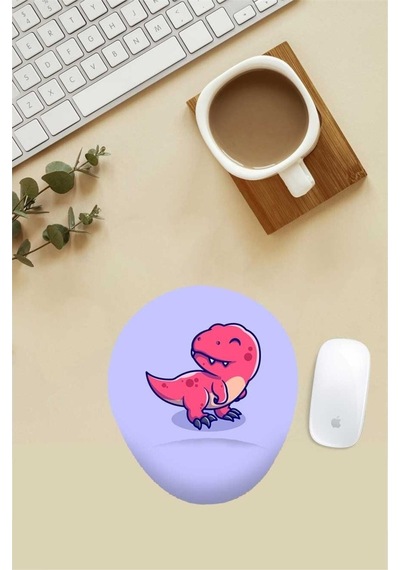 Yavru Dinazor Desenli Bilek Destekli Mouse Pad Mousepad
