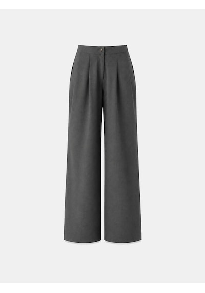Xint Gri Esnek Dokulu Oversize Pantolon 201291