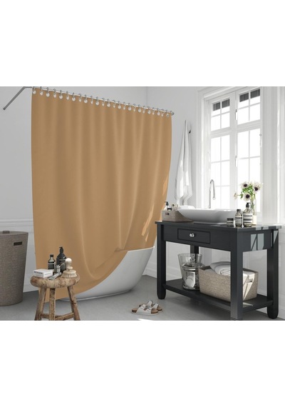 Zethome Jackline Banyo Duş Perdesi 0010 Bej Tek Kanat 1X120X200 Bej