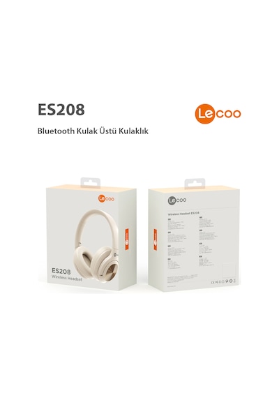 Lecoo ES208 Bluetooth 5.3 Kablosuz Mikrofonlu Kulak Üstü Kulaklık