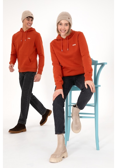 U.S. Polo Assn. Erkek Kapüşonlu Kiremit Basic Şardonlu Sweatshirt 50295176-VR031
