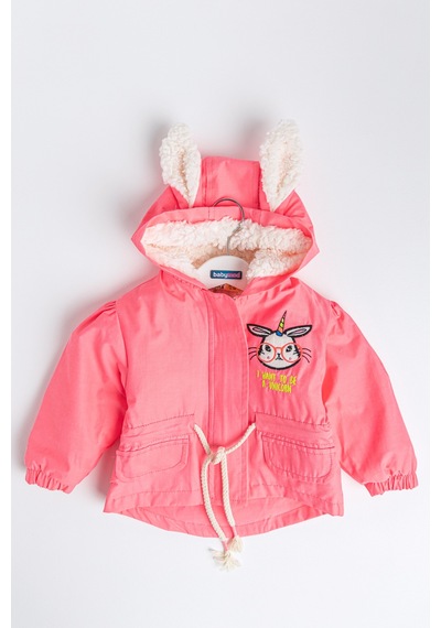 Babymod Babymodunicorn Işlemeli Içi Peluş Neon Pembe Kız Bebek Mont