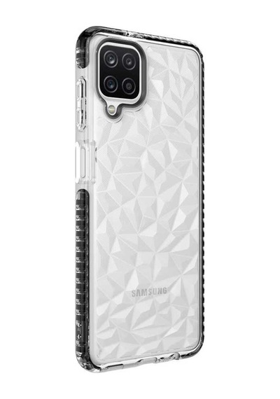 Galaxy A12 Kılıf Zore Buzz Kapak Siyah
