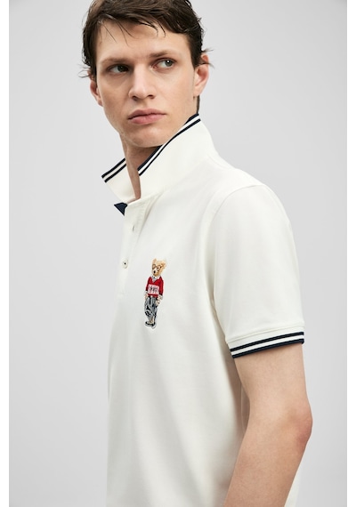 Lufian Brady Smart Erkek Polo T-shirt 111040245 Ekru
