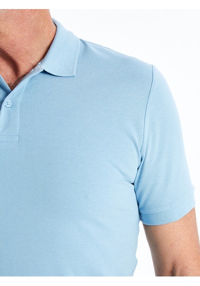Lcwaıkıkı Classic Mavi Polo Yaka Kısa Kollu Pike Erkek Tişört