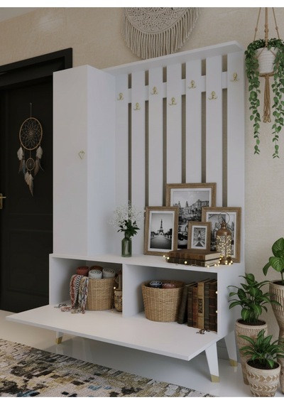 Resital Portmanto Vestiyer - Gp7001-1 - Beyaz Gold Beyaz
