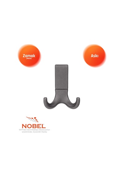 Best Lüks Askı, Metal, Vestiyer Askı, 121 Gr, Dolap Askılık, Duvar Askılığı, Titanyum Vidalı