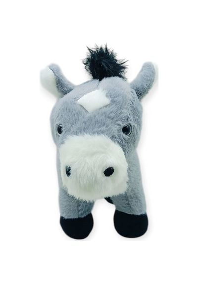 Peluş Hayvanlar Sesli 30 Cm At - Gri Çok Renkli