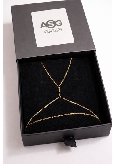 Asg Jewelry Gold Minimal Şahmeran Bileklik Altın - Çelik