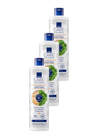 Avon Care Derma Nourish + Even Tone Vücut Losyonu 400ml Üçlü Paket