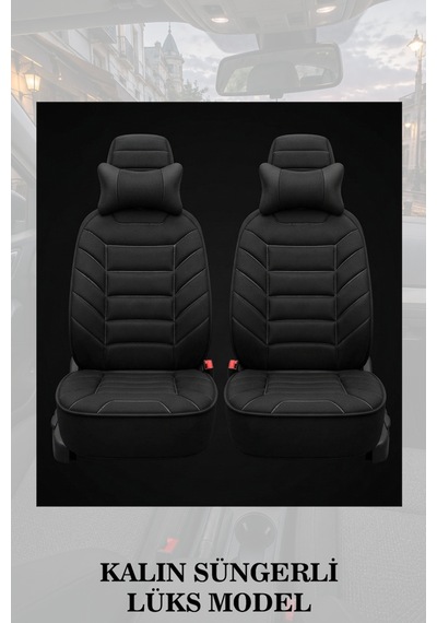 Focus 35 2014 Uyumlu Siyah Renk Premium Lüks 2 Adet Minder Ve Yastık