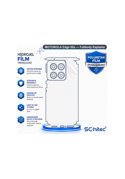 Schitec Motorola Edge 60s Fullbody Nano Kaplama Koruyucu Film