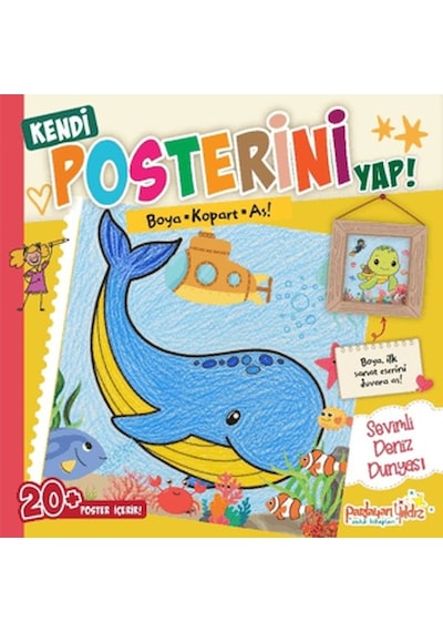 Kendi Posterini Yap Boya Kopart As Sevimli Deniz Dünyası