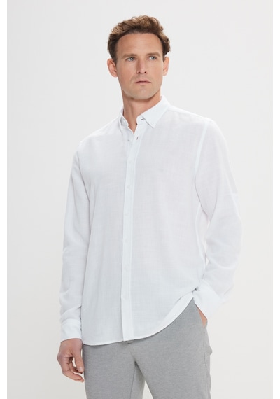AC&Co / Altınyıldız Classics Erkek Beyaz Slim Fit Dar Kesim %100 Pamuk Düğmeli Yaka Gömlek Beyaz AC&Co / Altınyıldız Classics Erkek Beyaz Slim Fit Dar Kesim %100 Pamuk Düğmeli Yaka Gömlek Beyaz