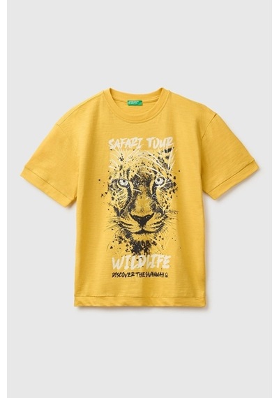 United Colors Of Benetton Erkek Çocuk Hardal Sarısı Önü Baskı Detaylı Bisiklet Yaka T-shirt 6-14 Yaş -2850 United Colors Of Benetton Erkek Çocuk Hardal Sarısı Önü Baskı Detaylı Bisiklet Yaka T-shirt 6-14 Yaş -2850