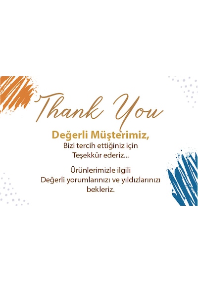 Ny Teşekkür Kartı 500 Adet
