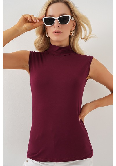 Bigdart Kadın Kolsuz Body 4348 - Bordo