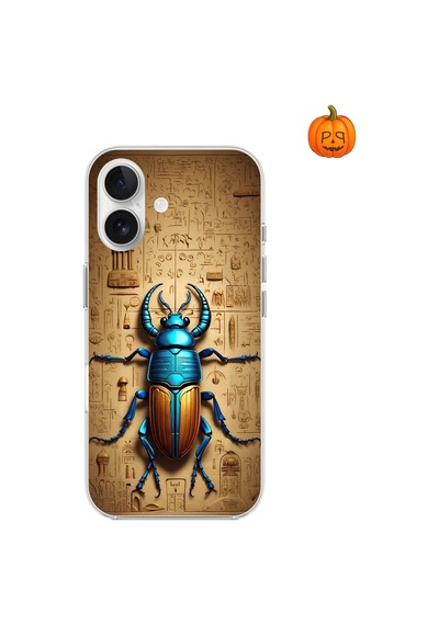 Apple Uyumlu iPhone 16 Şeffaf Kılıf Antik Mısır 3 Tasarımlı