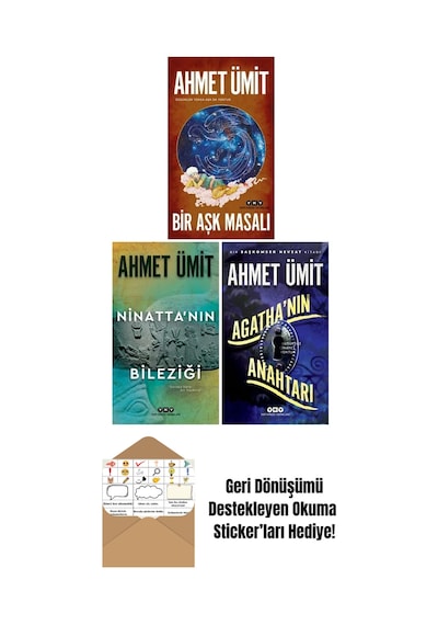 Ahmet Ümit 3 Kitap Set + Okuma Sticker'ları