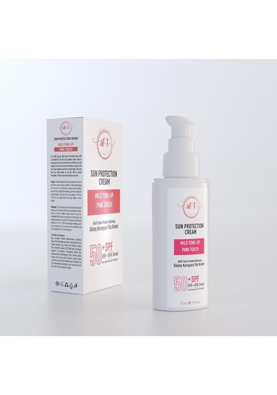 İd-t Pink Touch 50+spf Uvb+uva Broad Hafif Tonlu Pembe Dokunuş Güneş Koruyucu Yüz Kremi Su Bazlı