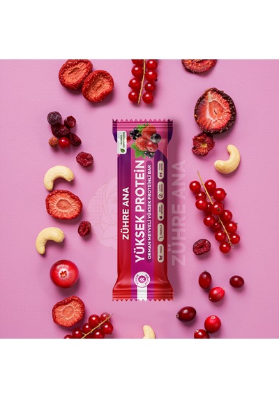 Orman Meyveli Yüksek Proteinli Bar, Şeker İlavesiz 40 Gr X 12 Adet