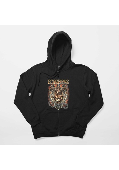 Scorpions Mind Like A Tree Siyah Fermuarlı Kapşonlu Sweatshirt
