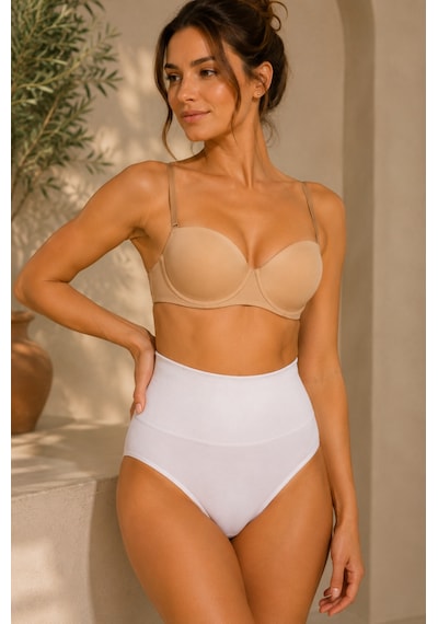 Fit Women Kadın Yüksek Bel Esnek 3 Lü Külot Beyaz-kahve-bej