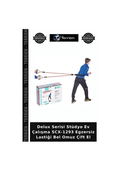 Delux Serisi Stüdyo Ev Çalışma Scx-1293 Egzersiz Lastiği Bel Omuz Çift El Çok Renkli