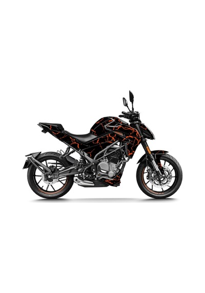 Cf Moto Nk250 Turuncu Parçalı Kaplama Sticker Etiket Modeli 2023 2.kasa Uyumlu