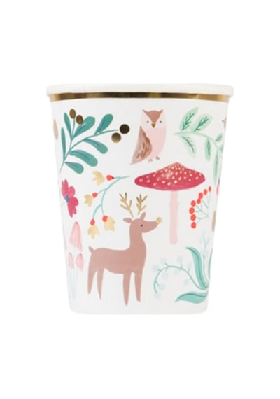 Meri Meri - Winter Woodland Cups - Orman Bardak 8'li