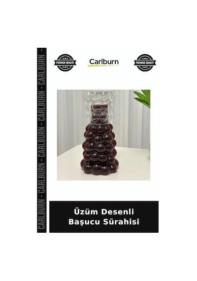 Üzüm Desenli Başucu Sürahisi Günlük Kullanım Ev Hediyesi Çeyizlik