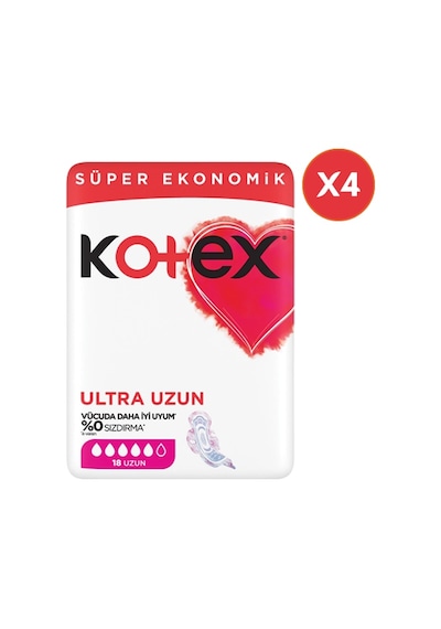 Kotex Ultra Quadro Süper Eko Uzun 18 Li X 4 Adet PKT.KOTEX.011