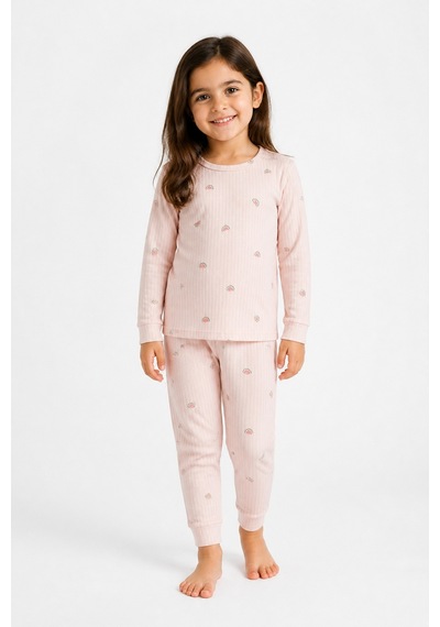 Eray Alp Kids Erkek Çocuk Pembe Karpuz Desenli Pijama Takımı Rahat Uyku Takımı
