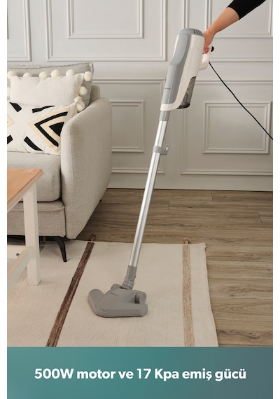 Homend Dustroyer 1272H 2 in 1 Metal Borulu Kablolu Dikey Süpürge