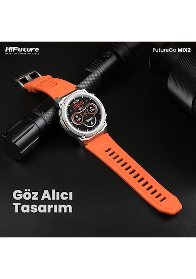 HiFuture Mix2 1.43" AMOLED Ekran BT Arama IP68 Su Geçirmez Akıllı Saat