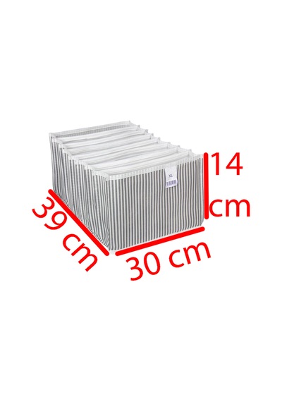 Akordiyon Xlarge Düzenleyici Organizer Dolap İçi Düzenleyici Hurç 30 X 39 X 14 Cm Kumaş Gri Diğer