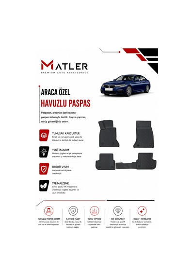 Bmw 5 Serisi G30 2018 Model 4d Ekstra Havuzlu Paspas