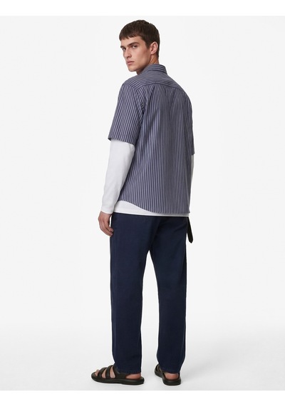 Koton Regular Fit Normal Bel Pamuklu Bol Beli Bağcıklı Baggy Jean Pantolon Lacivert 6sam40265nd